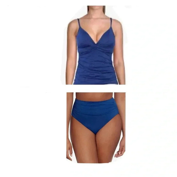 Lauren Ralph Lauren Tankini and High Waisted Bottom Size 10 - Picture 1 of 12